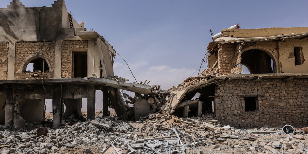 AL-QARYATAYN, SYRIA. APRIL 7, 2016. The Mar Elian Catholic monastery burnt by Islamic State (IS) militants. Valery Sharifulin/TASS (Photo by Valery Sharifulin\TASS via Getty Images)