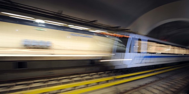 A test ride on September 8, 2011 in the new underground in Algiers. The subway network will be officially in service this November after 30 years of construction. AFP PHOTO FAROUK BATICHE (Photo credit should read FAROUK BATICHE/AFP/Getty Images)