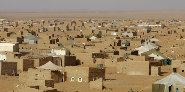 A general view of Sahrawi Dakhla's refugee camp, near Tindouf in southwestern Algeria, April 17, 2008. REUTERS/Dani Cardona (ALGERIA)