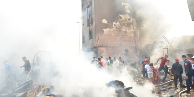 Impressionnant incendie dans un souk de Casablanca