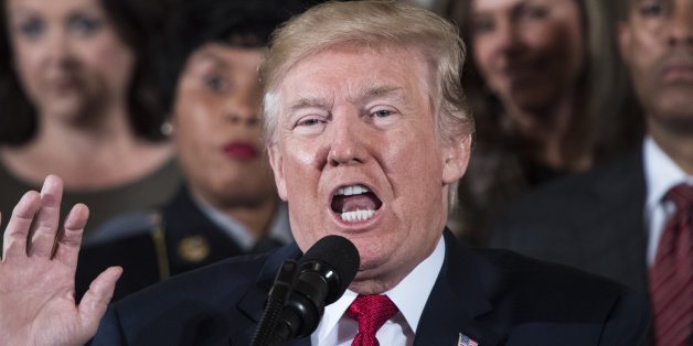 WASHINGTON, DC - OCTOBER 26: President Donald Trump, with First lady Melania Trump by his side, speaks before signing a presidential memorandum to declare the opioid crisis a national public health emergency in the East Room of the White House in Washington, DC on Thursday, Oct. 26, 2017. (Photo by Jabin Botsford/The Washington Post via Getty Images)