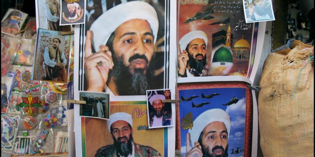 PAKISTAN - OCTOBER 04: Posters Of Oussama Ben Laden On April 10Th, 2001, Pakistan. (Photo by Patrick AVENTURIER/Gamma-Rapho via Getty Images)