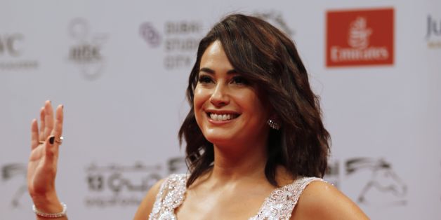 Tunisian actress Hend Sabri attends the Opening Night Gala ceremony of the 13th Dubai International Film Festival (DIFF), on December 7, 2016. / AFP / KARIM SAHIB (Photo credit should read KARIM SAHIB/AFP/Getty Images)