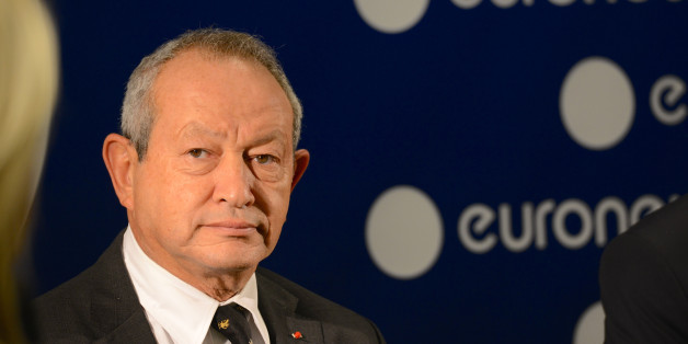 Lyon (south-eastern France): 2015/10/15. The Egyptain multimillionaire Naguib Sawiris, who invested 35 million euros to acquire a 53% controlling stake in the media outlet, inaugurated the headquarters of the European multilingual news media service 'Euronews' in the Confluence district: a green cube with 10 000 m2 of office space allocated on 6 levels, designed by architects Jakob & MacFarlane, with will accomodate the 800 international employees. Tight portrait during the press conference to p