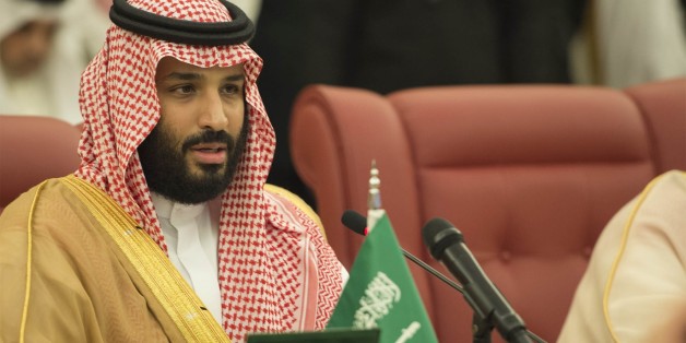 JEDDAH, SAUDI ARABIA - AUGUST 24: (----EDITORIAL USE ONLY MANDATORY CREDIT - 'BANDAR ALGALOUD / SAUDI ROYAL COUNCIL / HANDOUT' - NO MARKETING NO ADVERTISING CAMPAIGNS - DISTRIBUTED AS A SERVICE TO CLIENTS----) Saudi Crown Prince Mohammad bin Salman al-Saud meets with Vice Premier of China Zhang Gaoli (not seen) during an inter-delegation meeting in Jeddah, Saudi Arabia on August 24, 2017. (Photo by Bandar Algaloud / Saudi Royal Council / Handout/Anadolu Agency/Getty Images)