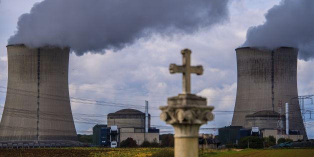 The nuclear power plant of Cattenom, eastern France, is pictured on October 12, 2017 after Greenpeace activists broke into the facility to underline its vulnerability to attack. Greenpeace activists set off fireworks inside a nuclear plant in eastern France early on October 12 after breaking into the facility to underline its vulnerability to attack. / AFP PHOTO / PATRICK HERTZOG (Photo credit should read PATRICK HERTZOG/AFP/Getty Images)