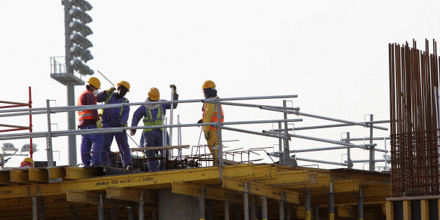 Des travailleurs étrangers à Doha, Qatar, mars 2016.