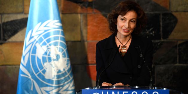 Former French culture minister Audrey Azoulay speaks at the UNESCO headquarters in Paris on November 10, 2017 after UNESCO member states approved her nomination to head of the cultural agency.The vote was 131 in favour to 19 opposed to the nomination by the agency's board last month of Azoulay, 45, who becomes UNESCO's second woman director general. / AFP PHOTO / Eric FEFERBERG (Photo credit should read ERIC FEFERBERG/AFP/Getty Images)