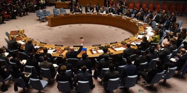 The UN Security Council votes to extend investigations into who is responsible for chemical weapons attacks in Syria at the United Nations on October 24, 2017. Russian Ambassador to the UN Vassily Nebenzia voted no to the resolution. / AFP PHOTO / TIMOTHY A. CLARY (Photo credit should read TIMOTHY A. CLARY/AFP/Getty Images)