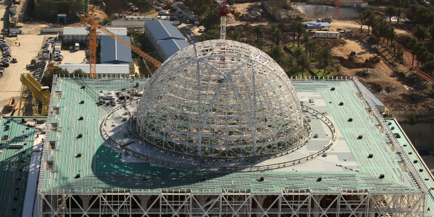 A view of the dome at the construction site of the new Great Mosque of Algiers, called Djemaa El Djazair, which is being built by the China State Construction Engineering Corporation (CSCEC), and overseen by Algeria's National Agency for Realization and Management (ANERGEMA) in Algiers, Algeria February 7, 2017. REUTERS/Zohra Bensemra
