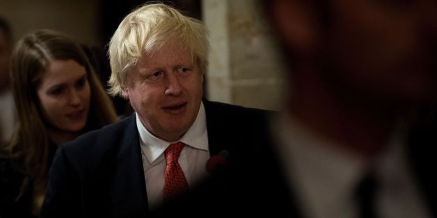 Britain's Foreign Secretary Boris Johnson walks to a meeting with Senate Majority Leader Senator Mitch McConnell (R-KY) on Capitol Hill November 8, 2017 in Washington, DC. / AFP PHOTO / Brendan Smialowski (Photo credit should read BRENDAN SMIALOWSKI/AFP/Getty Images)