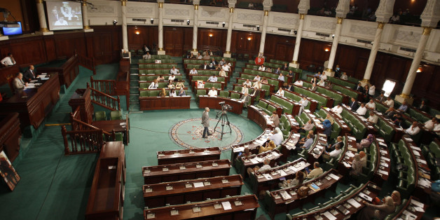 A general view shows Tunisia's Constituent Assembly, in Tunis June 25, 2014. Tunisia's parliament on Wednesday agreed to hold parliamentary elections on October 26 and a presidential poll a month later, another step towards full democracy in the country that toppled its autocrat ruler in 2011. REUTERS/Zoubeir Souissi (TUNISIA - Tags POLITICS - Tags: ELECTIONS POLITICS)