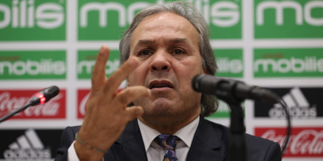 Algerian football legend Rabah Madjer, new national coach of Soccer, attends host a conference at the Sidi-Moussa National Technical Center in Algiers, Algeria on 19 October 2017. (Photo by Billal Bensalem/NurPhoto via Getty Images)