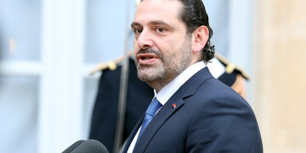 PARIS, FRANCE - NOVEMBER 18: Lebanese Prime Minister Saad Hariri speaks after a meeting French President Emmanuel Macron (not seen) at the Elysee Palace in Paris, France on November 18, 2017. (Photo by Mustafa Yalcin/Anadolu Agency/Getty Images)