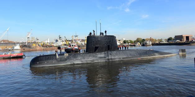 The Argentine military submarine ARA San Juan and crew are seen leaving the port of Buenos Aires, Argentina June 2, 2014. Picture taken on June 2, 2014. Armada Argentina/Handout via REUTERS ATTENTION EDITORS - THIS IMAGE WAS PROVIDED BY A THIRD PARTY. TPX IMAGES OF THE DAY