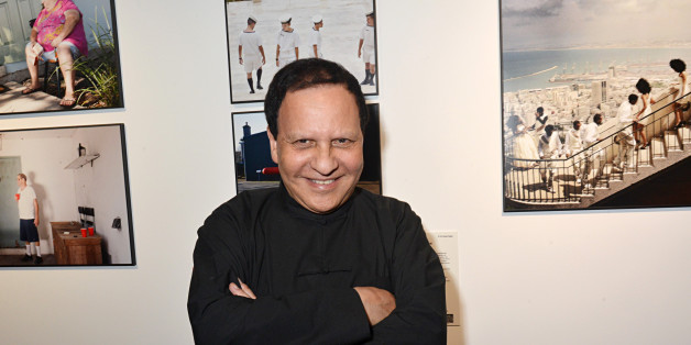 PARIS, FRANCE - SEPTEMBER 03: Azzedine Alaia attends the World Press 2015 Exhibition Preview at Galerie Azzedine Alaia on September 3, 2015 in Paris, France. (Photo by Foc Kan/WireImage)