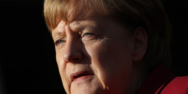 BERLIN, GERMANY - NOVEMBER 17: A German Chancellor and leader of the German Christian Democrats (CDU) Angela Merkel speaks to the media as she arrives for further talks the morning after leaders of the four negotiating parties failed to reach consensus over issues in their preliminary coaliton talks on November 17, 2017 in Berlin, Germany. The German Christian Democrats (CDU), its sister party the Bavarian Christian Democrats (CSU), the Free Democratic Party (FDP) and the Greens Party (Buendnis