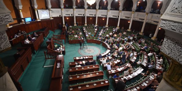 A general view shows the Tunisian parliament during a session to discuss a contested reconciliation bill which would grant amnesty to officials accused of corruption during the rule of the former regime, in Tunis on September 13, 2017. / AFP PHOTO / FETHI BELAID (Photo credit should read FETHI BELAID/AFP/Getty Images)