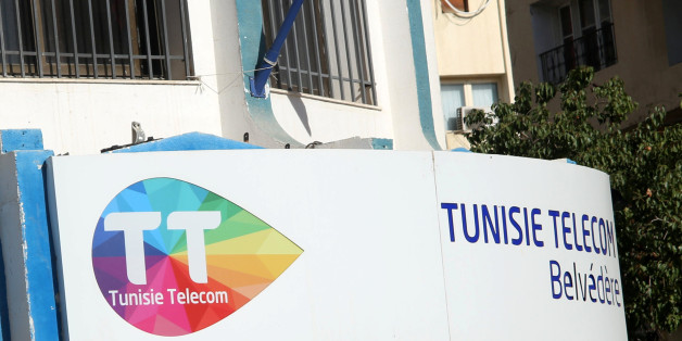 The Tunisie Telecom logo is seen at the headquarters downtown in Tunis, Tunisia November 28, 2017. REUTERS/Zoubeir Souissi