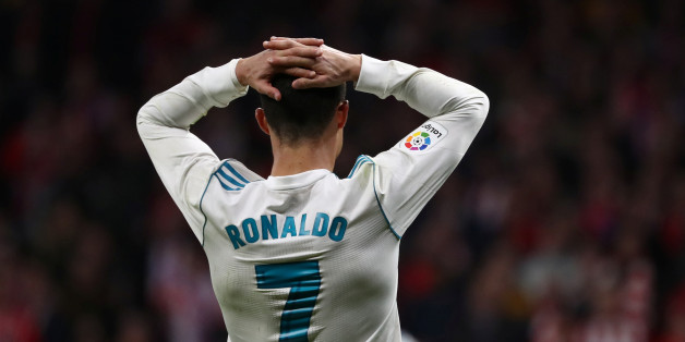 Soccer Football - La Liga Santander - Atletico Madrid v Real Madrid - Wanda Metropolitano, Madrid, Spain - November 18, 2017 Real Madridâs Cristiano Ronaldo reacts REUTERS/Juan Medina