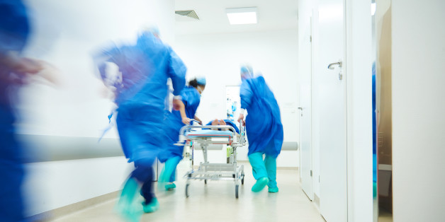 Doctors running for the surgery