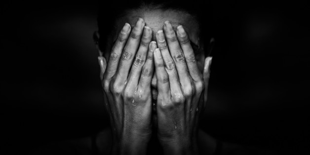 Tears. Cry or grief feeling