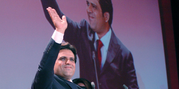 Tunisian billionaire Slim Riahi speaks during a political meeting in Tunis, on September 30, 2011. Tunisians formed long lines to cast ballots on October 23 in the elections for a constituent assembly that will write a new constitution and appoint a president of a caretaker government, nine months after ousting a dictator and giving birth to the Arab Spring. AFP PHOTO / Hasna (Photo credit should read HASNA/AFP/Getty Images)