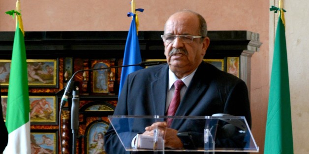 ROME, ITALY - ARPIL 08: Algerian Maghreb and African Affairs Minister Abdelkader Messahel holds a tripartite press conference with Egyptian Foreign Minister Sameh Shoukry (not seen) and Italian Foreign Minister Paolo Gentiloni (not seen) after a meeting in Rome, Italy on April 08, 2015. (Photo by Baris Seckin/Anadolu Agency/Getty Images)