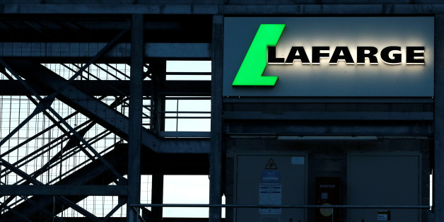 The logo of the French building materials maker Lafarge is seen in Paris, France May 22, 2017. Picture taken May 22, 2017. REUTERS/Gonzalo Fuentes