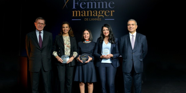 De g. à droite, Gérard Mestrallet, président du Conseil d’administration d’ENGIE, Ghalia Sebti Bennani, co-fondatrice et DG de la société Aït Manos, Zakiya Sekkat, PDG de la société PoudrOx Industrie, Imane Belrhiti, VP Vente et Marketing d’OCP Africa, et Hassan Ouriagli, PDG de la SNI.