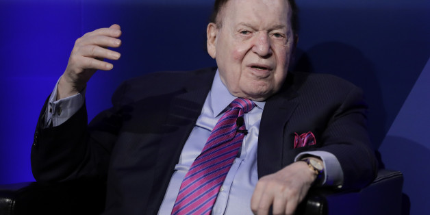 Billionaire Sheldon Adelson, chairman and chief executive officer of Las Vegas Sands Corp., speaks during a keynote presentation session at the 14th CLSA Japan Forum in Tokyo, Japan, on Tuesday, Feb. 21, 2017. Japan is the 'ultimate business opportunity' for integrated casino resorts, Adelson said. Photographer: Kiyoshi Ota/Bloomberg via Getty Images