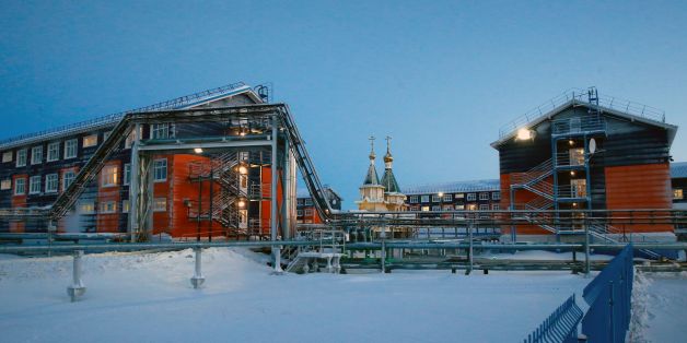 A view taken on December 8, 2017 shows the settlement of Sabetta on the Yamal Peninsula in the Arctic circle, some 2500 km of Moscow. / AFP PHOTO / Maxim ZMEYEV (Photo credit should read MAXIM ZMEYEV/AFP/Getty Images)