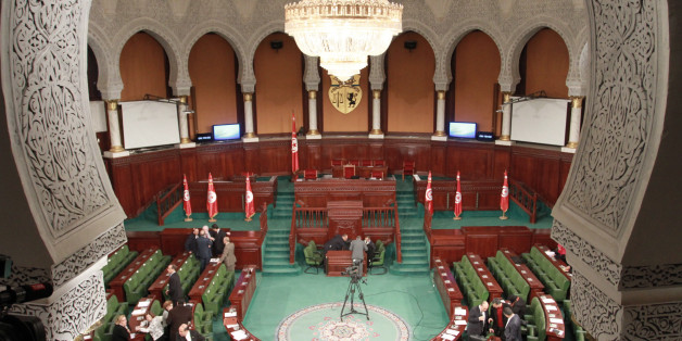 TUNIS, TUNISIA - JANUARY 11: Tunisian MPs take part in a session at the assembly of the representatives of the people (ARP) on January 11, 2016 in Tunis before a confidence vote to approve the new government. Tunisian Prime Minister Habib Essid announced a major cabinet reshuffle on January 6, 2016 as his government grapples with a growing jihadist threat and a feeble economy. PHOTOGRAPH BY Mohamed Krit / Barcroft MediaUK Office, London.T +44 845 370 2233W www.barcroftmedia.comUSA Office, New Yo