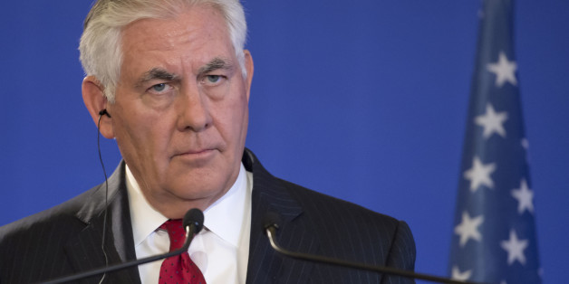 PARIS, FRANCE - DECEMBER 08: U.S. Secretary of State Rex Tillerson answers the press after a meeting with French Minister of Foreign Affairs Jean Yves Le Drian on December 8, 2017 in Paris, France. Rex Tillerson is on a one day trip in France and will discuss the situation in Lebanon and Israel with French Minister of Foreign Affairs Jean-Yves Le Drian and French President Emmanuel Macron. (Photo by Aurelien Meunier/Getty Images)
