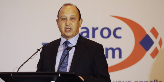 Le président de Maroc Telecom, Abdeslam Ahizoune lors d'une conférence à Rabat le 23 février 2015.