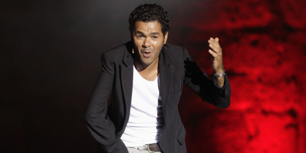 French comedian Jamel Debbouze performs during the Carthage International Festival at the Carthage Roman ruins in Tunis, August 2, 2012. REUTERS/Zoubeir Souissi (TUNISIA - Tags: ENTERTAINMENT SOCIETY)