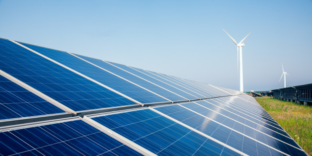solar energy panels and wind turbine,china.