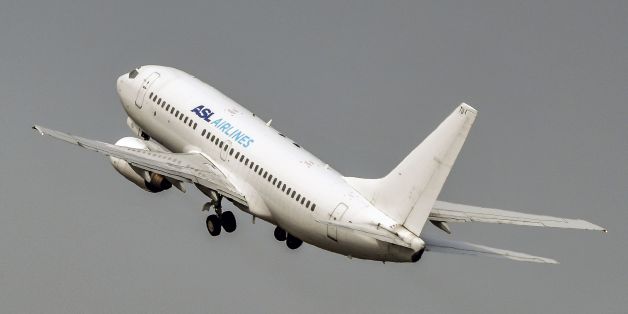An aircraft of ASL Airlines France takes off from Lille Airport in Lesquin, northern France on August 25, 2017. / AFP PHOTO / PHILIPPE HUGUEN (Photo credit should read PHILIPPE HUGUEN/AFP/Getty Images)