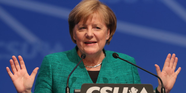 NUREMBERG, GERMANY - DECEMBER 15: German Chancellor and leader of the German Christian Democrats (CDU) Angela Merkel speaks at the party congress of the CDU sister party, the Bavarian Christian Social Union (CSU), on December 15, 2017 in Nuremberg, Germany. The CDU and CSU have begun initial talks with the German Social Democrats (SPD) in the creation of a coalition government following the collapse of talks with the German Greens Party and the Free Democratic Party (FDP) in November. The CSU h