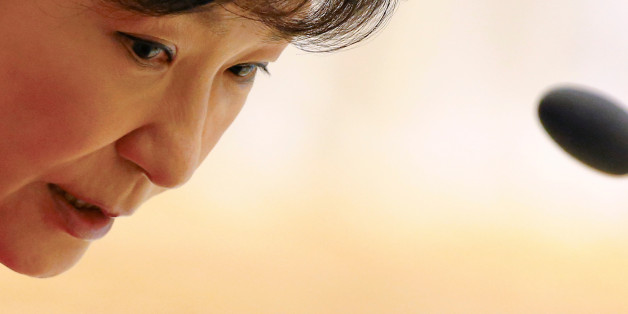 FILE PHOTO: South Korea's President Park Geun-Hye talks to her staff during the East Asia Summit (EAS) plenary session during the ASEAN Summit in Naypyitaw November 13, 2014. REUTERS/Damir Sagolj/File Photo TPX IMAGES OF THE DAY TPX IMAGES OF THE DAY