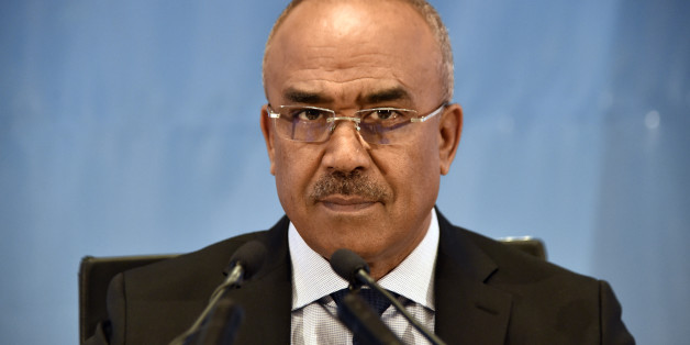 Algerian Interior Minister Noureddine Bedoui announces the results of local elections in the capital Algiers, on November 24, 2017.Algerians voted a day earlier in local elections after a low-key campaign that has brought no expectation of change in the North African state. / AFP PHOTO / RYAD KRAMDI (Photo credit should read RYAD KRAMDI/AFP/Getty Images)