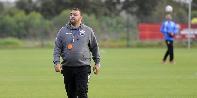 RABAT, MOROCCO - DECEMBER 11 : Head coach of ES Setif, Kheireddine Madoui attends a training session ahead of FIFA Club World Cup Morocco 2014 quarter final match between ES Setif and Auckland City FC in Rabat, Morocco on December 11, 2014. (Photo by Mohamed Mahmoud/Anadolu Agency/Getty Images)