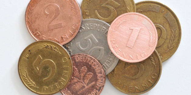 (GERMANY OUT) Germany - : German Mark, old coins, Pfennigs (Photo by Schöning/ullstein bild via Getty Images)