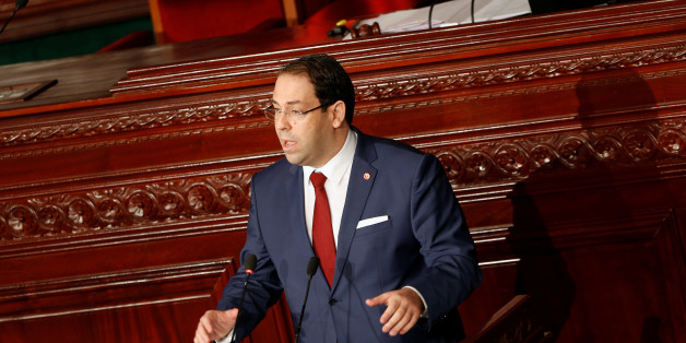 Tunisia's Prime Minister Youssef Chahed speaks at the Assembly of People's Representatives in Tunis,Tunisia November 21, 2017. REUTERS/Zoubeir Souissi