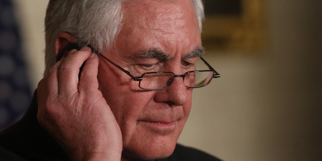 US Secretary of State Rex Tillerson listens during a joint press conference with Canada's Minister of Foreign Affairs Chrystia Freeland (out of frame) on Parliament Hill in Ottawa, Ontario, December 19, 2017. Canada and the United States announced Tuesday they will host a summit of foreign ministers in Vancouver on January 16, including envoys from Japan and South Korea, to seek progress on the North Korean nuclear crisis. / AFP PHOTO / Lars Hagberg (Photo credit should read LARS HAGBERG/