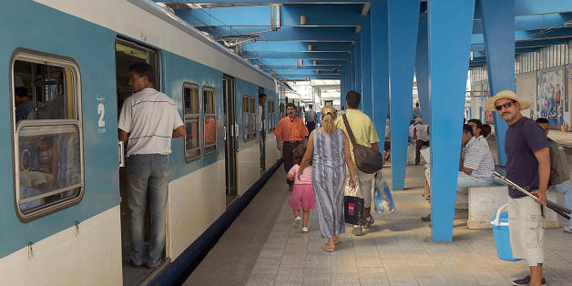 Tunis, TUNISIA: POUR ILLUSTRER LE PAPIER : 'LE +TGM+ UN TRAIN PRECOLONIAL SYNONYME DE LOISIRS EN BANLIEUE DE TUNIS - Photo prise le 06 septembre 2004 de la station Tunis-Marine du train TGM, premier moyen de transport collectif a voir le jour dans une cite africaine. Entre Tunis, La Goulette et La Marsa, circule toujours le fameux 'TGM', un train permettant aux Tunisois de fuir la canicule pour aller sur les plages de la banlieue nord, charge d'histoire pour avoir ete, il y a 132 ans, le premier moyen de transport collectif a voir le jour dans une cite africaine.AFP PHOTO FETHI BELAID (Photo credit should read FETHI BELAID/AFP/Getty Images)
