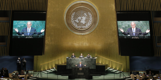 Prime Minister Benjamin Netanyahu of Israel addresses the United Nations General Assembly in the Manhattan borough of New York, U.S., September 22, 2016. REUTERS/Mike Segar