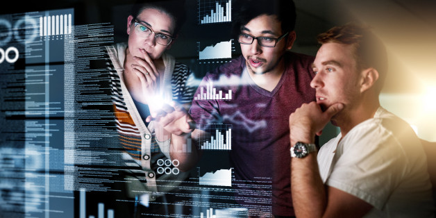 Cropped shot of computer programmers working on new code