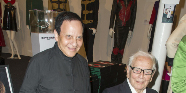 PARIS, FRANCE - OCTOBER 01: Azzedine Alaia and Pierre Cardin attend the 'Pierre Cardin' By Jean-Pascal Hesse Book Signing At Pierre Cardin Museum as part of the Paris Fashion Week Womenswear Spring/Summer 2018 on October 1, 2017 in Paris, France. (Photo by Laurent Viteur/Getty Images)