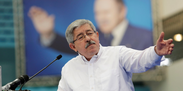 Ahmed Ouyahia, leader of Rally for National Democracy (RND), gives a speech during a parliamentary election campaign in Algiers, Algeria April 29, 2017. Picture taken April 29, 2017. REUTERS/Ramzi Boudina